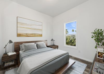 Model bedroom at Desert Valley Oasis Manufactured Homes in Mesa Arizona