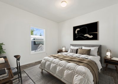 Model bedroom at Desert Valley Oasis Manufactured Homes in Mesa Arizona