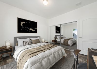 Model bedroom at Desert Valley Oasis Manufactured Homes in Mesa Arizona